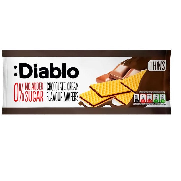 Diablo No Added Sugar Chocolate Wafer 160g